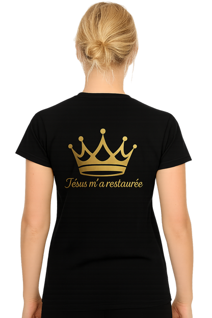 T-Shirts manches courtes_Jésus m'a restaaurée_femme