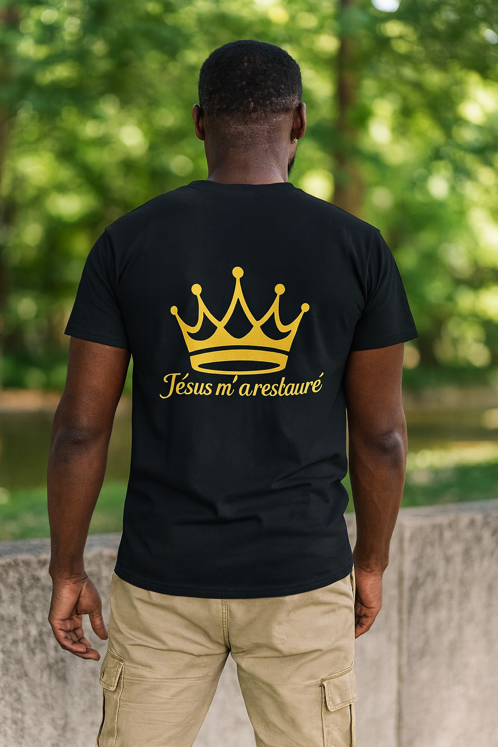 T-Shirt manches courtes Jesus m'a restauré_Homme