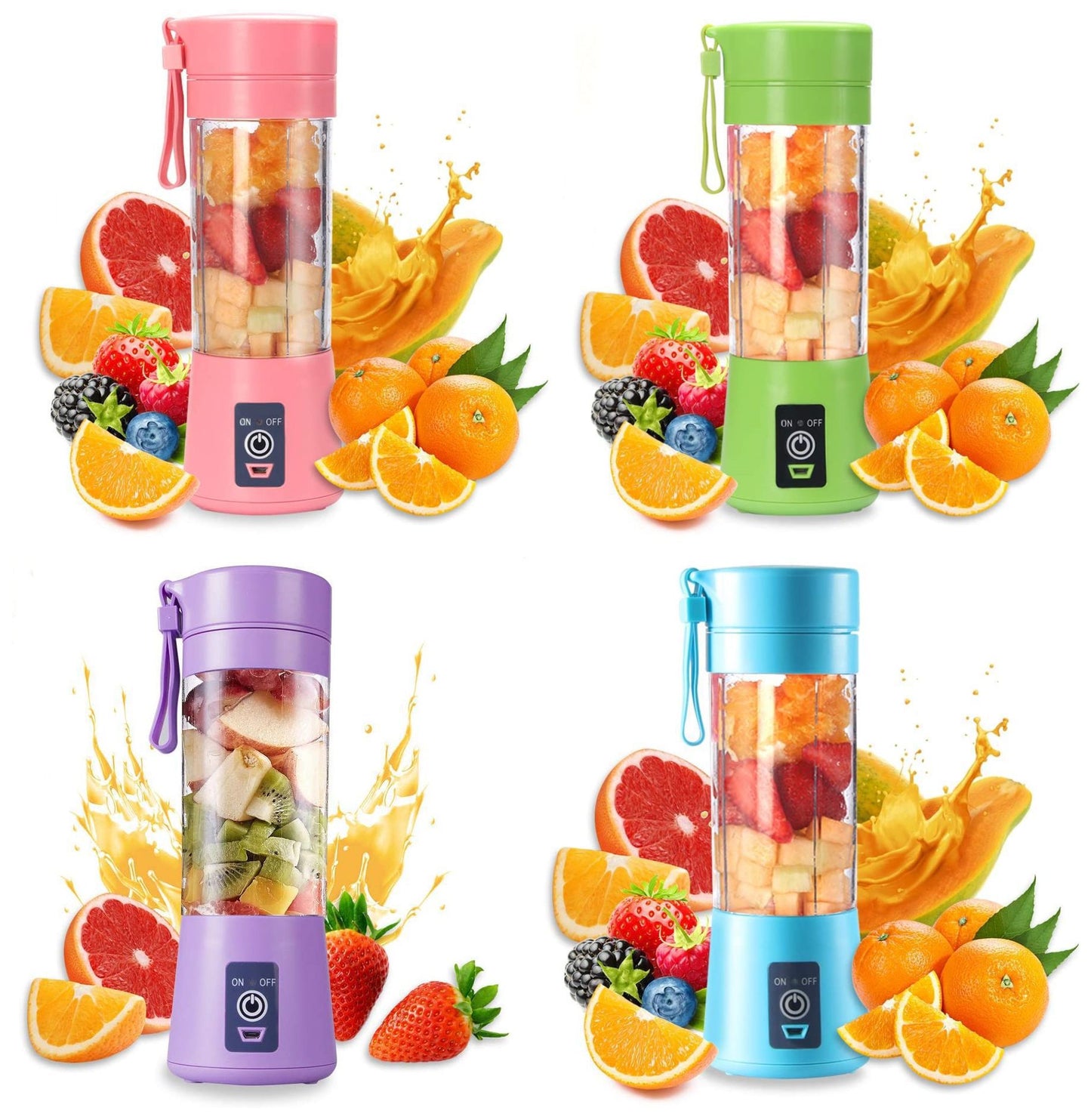 Portable Blender With USB Rechargeable Mini Kitchen Fruit Juice Mixer Home Simple Portable Electric Mini Juicer