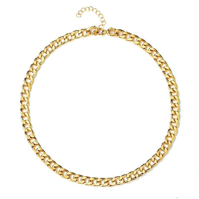 VCORM Box Chain Toggle Clasp Gold Necklaces Mixed Linked Circle Necklaces for Women Minimalist Choker Necklace 2020 Hot Jewelry